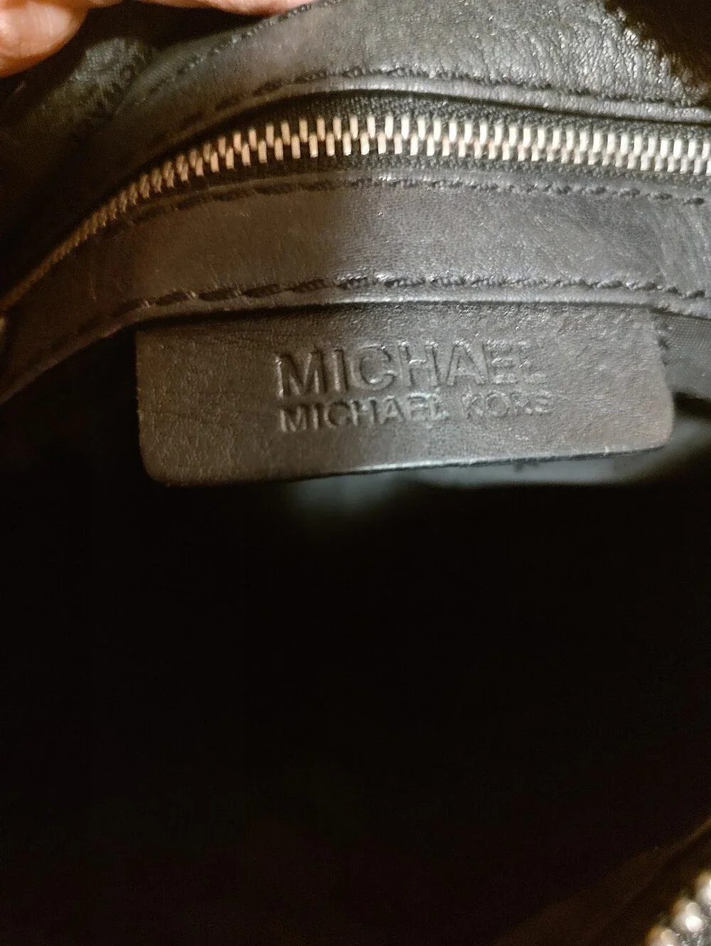 Michael Kors Black Leather Double Front-Pocket Satchel
